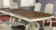 Furniture of America® Arcadia Antique White Dining Table with Brown Top-0
