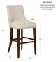 Powell® Auden Beige/Natural Espresso Bar Stool-2