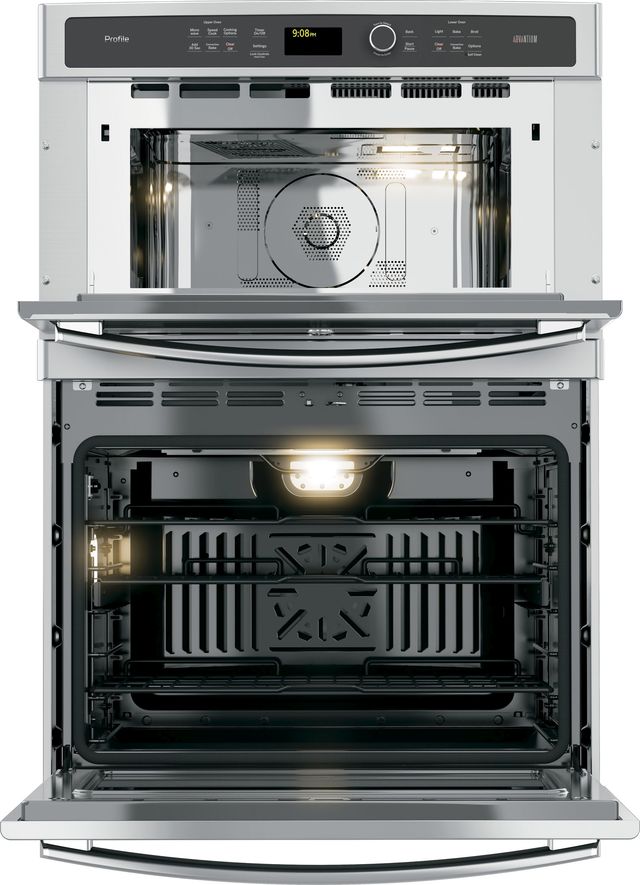 GE® Profile™ 29.75" Stainless Steel Wall Oven/Microwave Combos-1