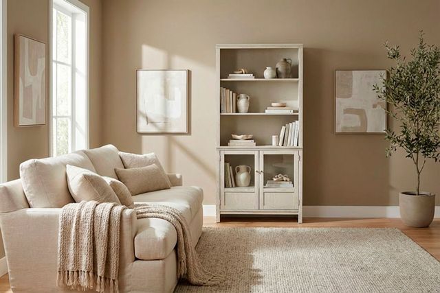 aspenhome® Sandro Brushed White 74" Bookcase with 2-Doors-1