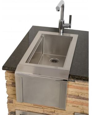Front view of the Alfresco™ 14" Bartender & Sink System-Stainless Steel