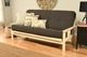 Kodiak Furniture Monterey Linen Charcoal/Antique White Full Futon with Mattress-1