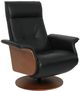 Fjords® Modern Living Hans Black Large Dual Motion Swivel Recliner-1