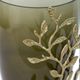 A & B Home Gold/Green Small Glass Capri Aluminum Leaf Vase-3