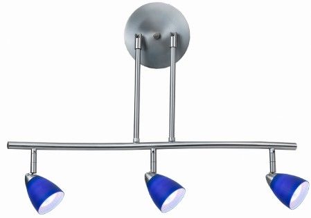 Cal® Lighting & Accessories Blue/Brushed Steel Serpentine Light-0