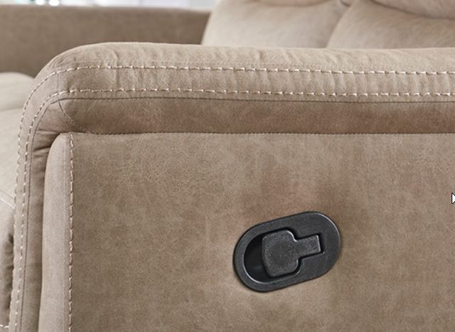Hughes Furniture® 15176 Gio Mushroom Manual Reclining Loveseat-2