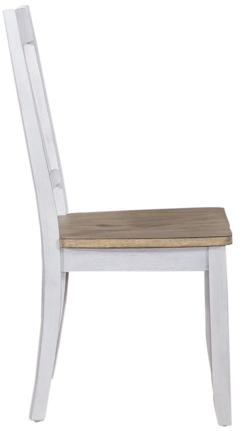 Liberty Furniture Lindsey Farm Sandstone/Weathered White Splat Back Side Chair-3