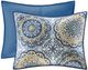 Olliix by Madison Park Tangiers 6 Piece Blue Full/Queen Reversible Coverlet Set-2
