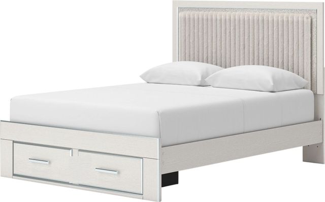 Signature Design by Ashley® Zuraleus White Queen Upholstered Panel Storage Bed-2