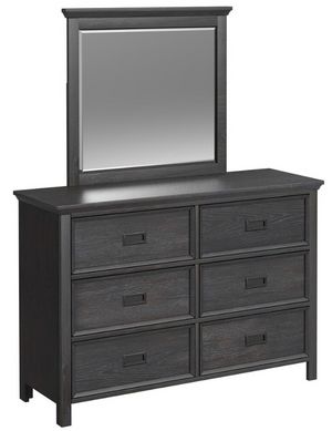 Elements International Hampton Kids Charcoal Dresser and Mirror