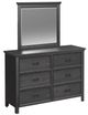 Elements International Hampton Kids Charcoal Dresser and Mirror-0