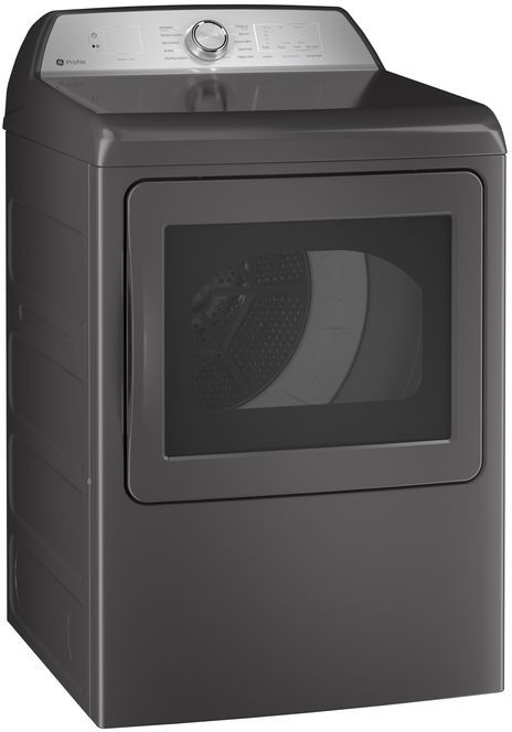 GE Profile™ Diamond Gray Top Load Washer & Gas Dryer Laundry Pair-2
