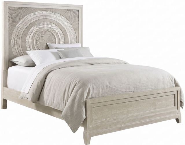 Liberty Furniture Belmar 3-Piece Silver Champagne/Washed Taupe Queen Panel Bedroom Set-1