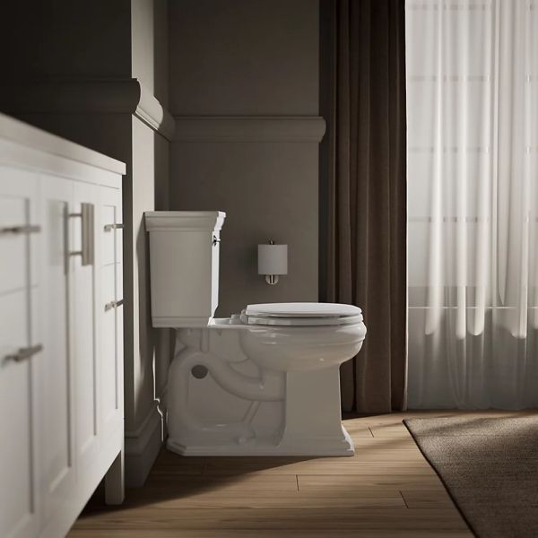 KOHLER® Ridgewood® White Quiet-Close™ Round-Front Toilet Seat-4