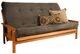 Kodiak Furniture Monterey Suede Gray/Butternut Queen Futon with Mattress-0