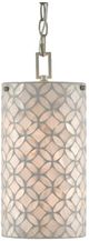 Currey & Company Ellison Antique Silver Leaf/Pearl Pendant Lighting-2