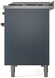 Ilve® Nostalgie II Series 48" Blue Gray Pro Style Dual Fuel Range-4