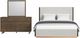 Elements International Brisbane 3-Piece Beige/Brown King Panel Bedroom Set-0