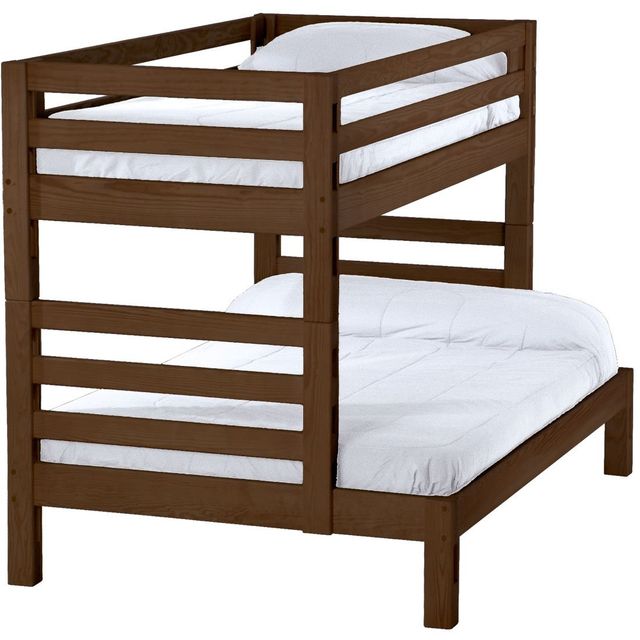 Crate Designs™ Furniture Brindle Twin/Full Tall Ladder End Cutaway Bunk Bed-0
