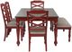 Powell® Trimble 6-Piece Beige/Red Dining Set-4