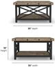 Flexsteel® Carpenter Light Brown Coffee Table with Black Metal Frame-2