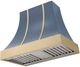 AGA Cascade 36" Stone Blue Wall Mounted Range Hood with Brushed Brass Trim-0