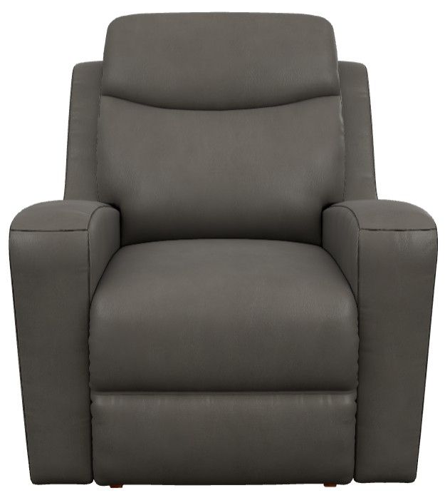 La-Z-Boy® Emmons Pewter Leather Power Rocking Recliner with Headrest-1