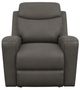 La-Z-Boy® Emmons Pewter Leather Power Rocking Recliner with Headrest-1