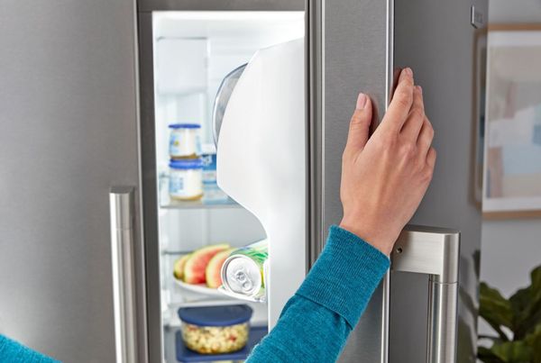 Side by Side Refrigerator in Modern Kitchen