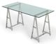 VIG Furniture Modrest Ostro Clear/Stainless Steel Desk-0