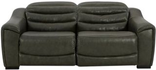 Signature Design by Ashley® Center Line 2-Piece Dark Gray Power Reclining Loveseat
