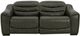 Signature Design by Ashley® Center Line 2-Piece Dark Gray Power Reclining Loveseat-0