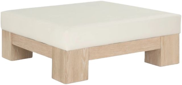 Meridian Furniture Charleville Cream/Natural Vegan Leather Coffee Table-0