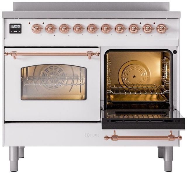Ilve® Nostalgie II Series 40" White Pro Style Induction Range-3