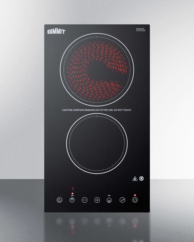 Summit® 12" Black Electric Cooktop-2