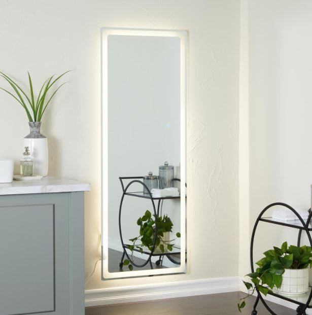 Deco Marche Silver Rectangular Mirror with LED-4