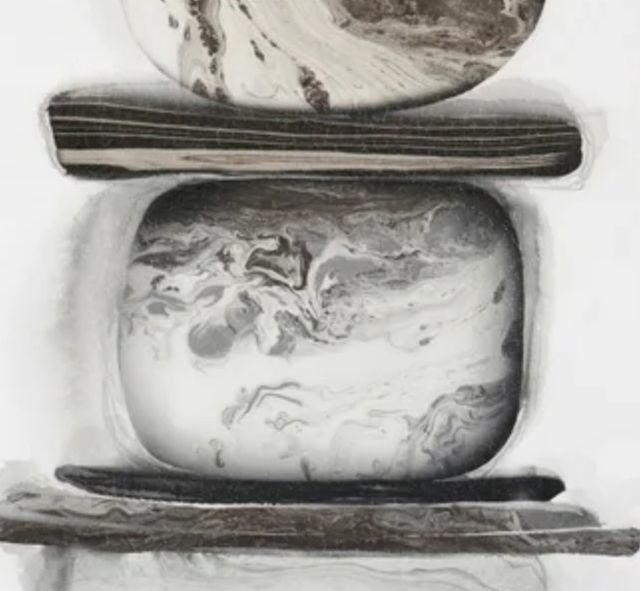 Stylecraft River Rocks III Black/White Wall Art -1