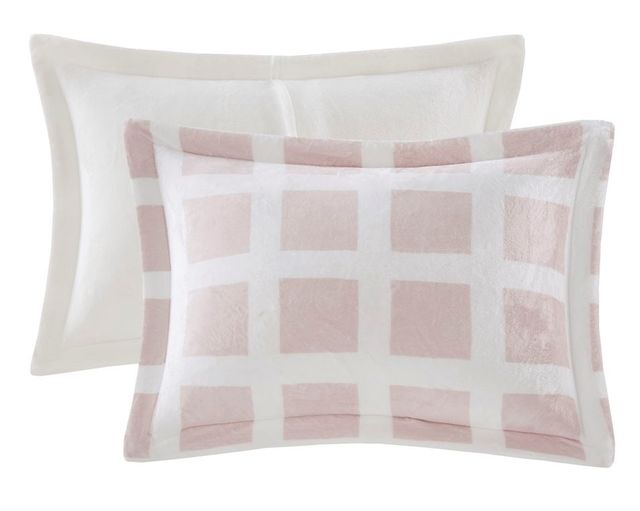 Olliix by Madison Park Mae Blush Twin Plush Comforter Set-1