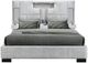 Global Furniture USA Oscar Gray King Panel Bed No Wood Trim-1