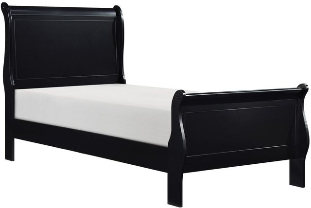 Homelegance® Mayville Black Twin Sleigh Bed-0
