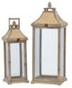 A & B Home Ivona 2-Piece Beige Garden Decorative Lantern Set-0