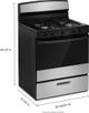 Amana® 30" Stainless Steel Freestanding Gas Range with Easy Clean Glass Door-2