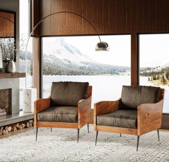 Jofran Inc. Karma Bourbon/Brown Accent Chair-1