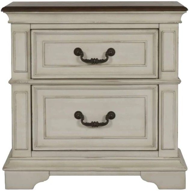 New Classic® Home Furnishings Anastasia Antique White Nightstand-2