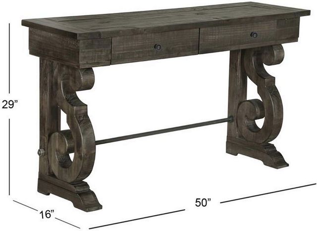 Magnussen Home® Bellamy Peppercorn Rectangular Sofa Table-2