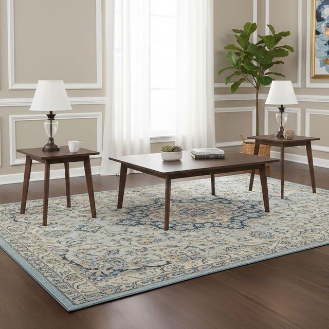 New Classic® Home Furnishings Reid 3-Piece Walnut Occasional Table Set-1