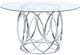 Elements International Merlin Glass Top Round Dining Table with Chrome Base-0