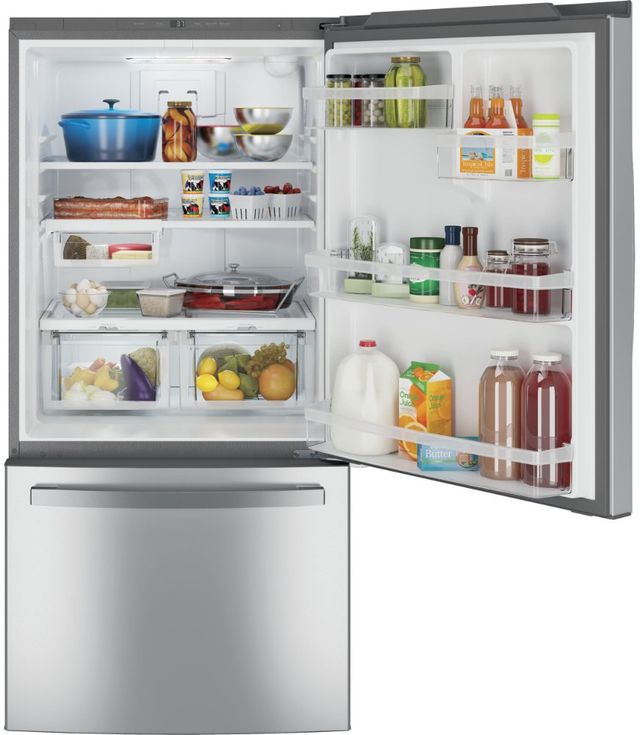 GE® Design 24.9 Cu. Ft. Fingerprint Resistant Stainless Steel Bottom Freezer Refrigerator-2