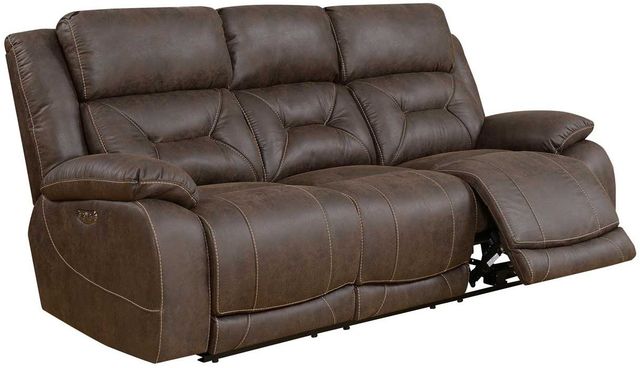 Steve Silver Co. Aria Saddle Brown Dual Power Reclining Sofa-1