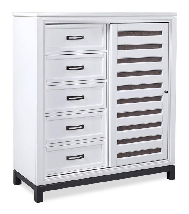 Aspenhome® Hyde Park White Paint Sliding Door Chest-0